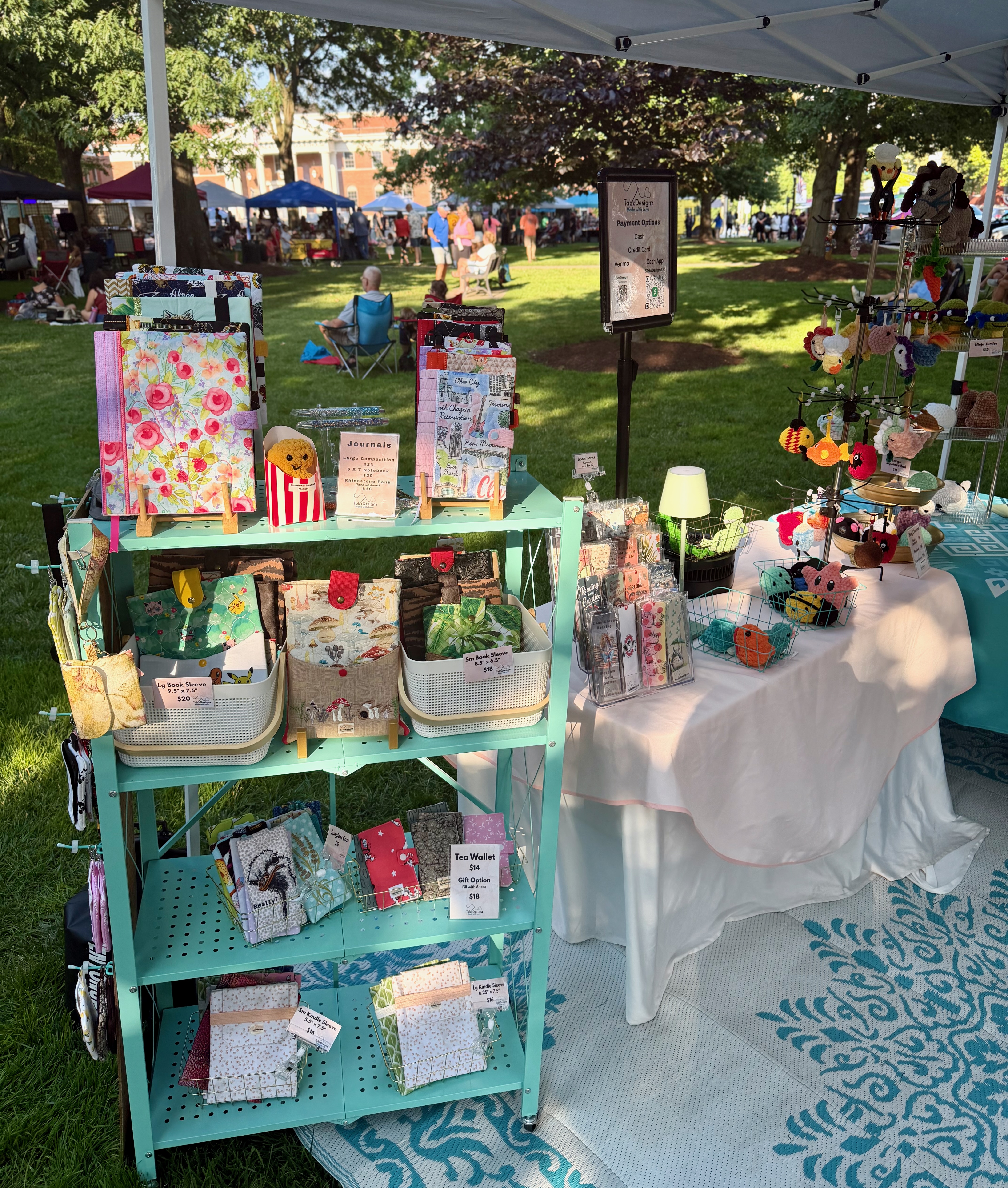 TabzDesignz booth at an outdoor festival